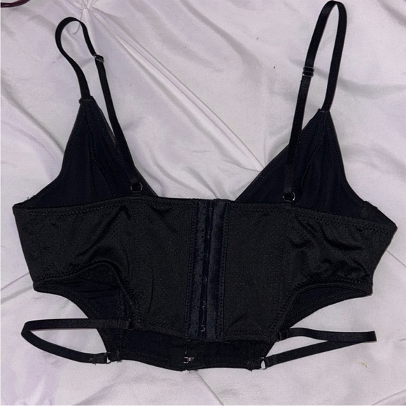 Urban Outfitters Satin Cut Out Bustier Top - Picture 2 of 2